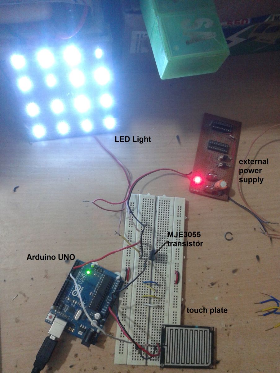 Touch Controlled LED Light using Arduino
