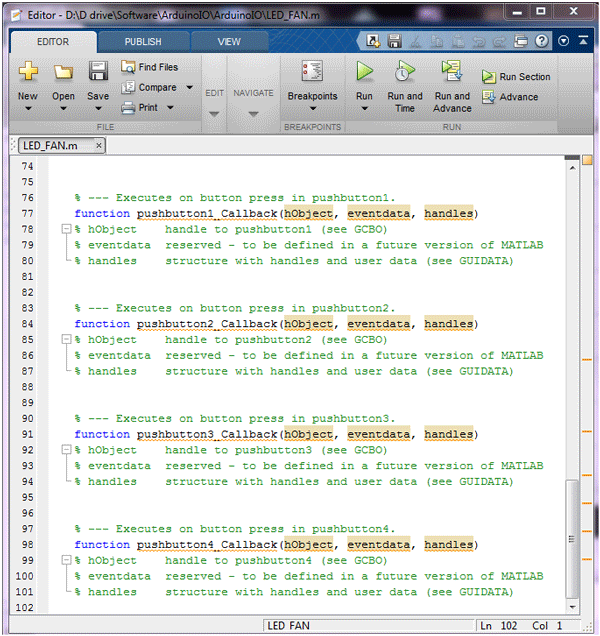 Home Automation using Arduino and MATLAB