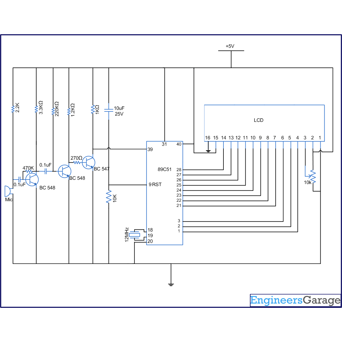 Dual message display on LCD using 8051 microcontroller (AT89C51)