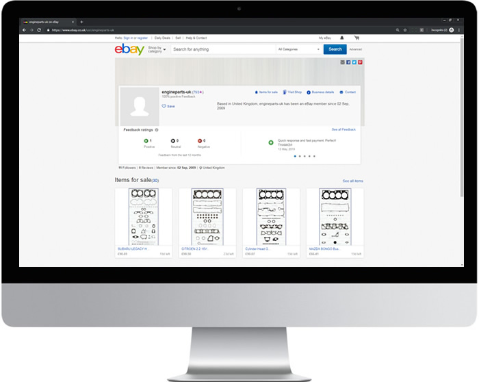 Engine Parts UK LTD Bearings, Gaskets, Bolts & Valves