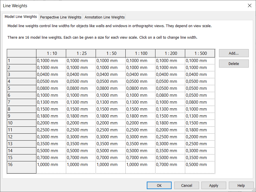 Revit® Line Weights engipedia