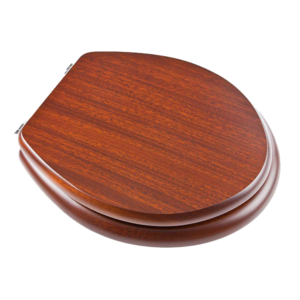 Timber Toilet seat in Mahogany The English Tapware Company