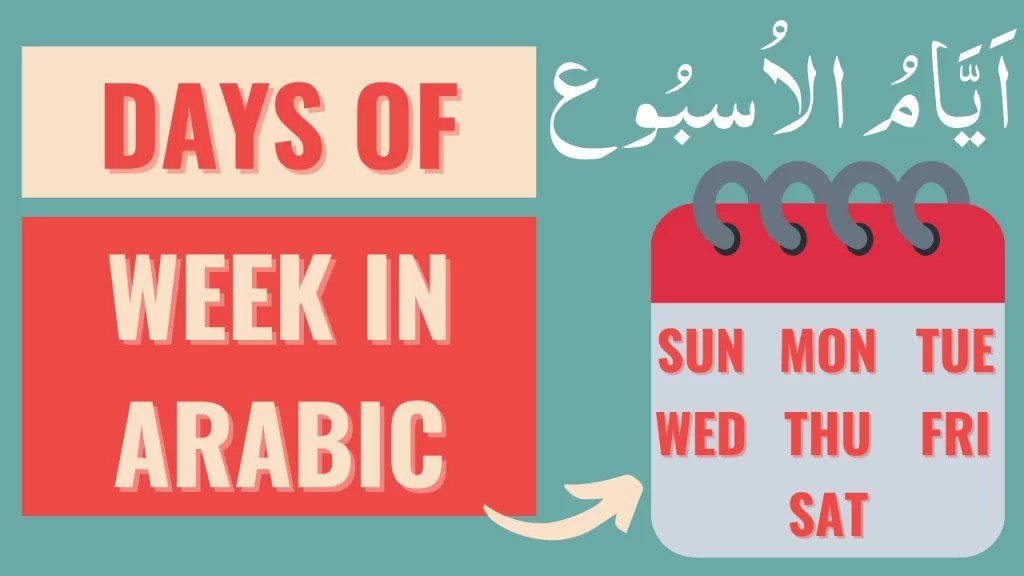 Days of Week in Arabic Arabic Days in English and Urdu