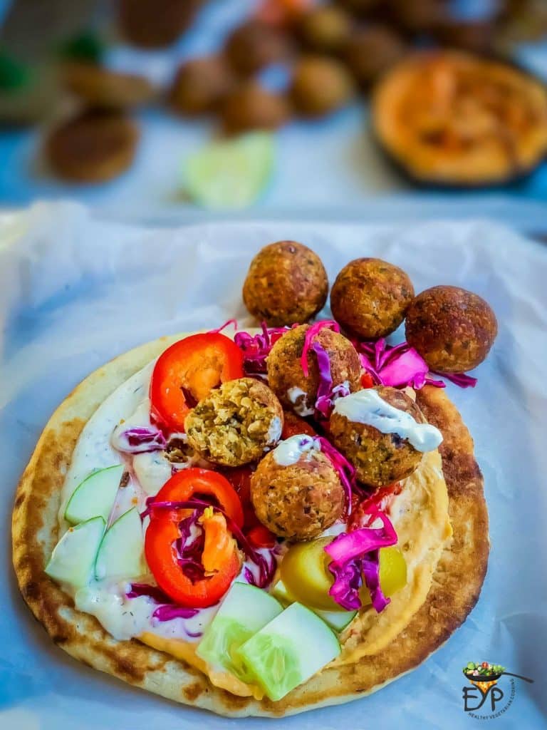 Falafel on Pita Bread Enhance Your Palate