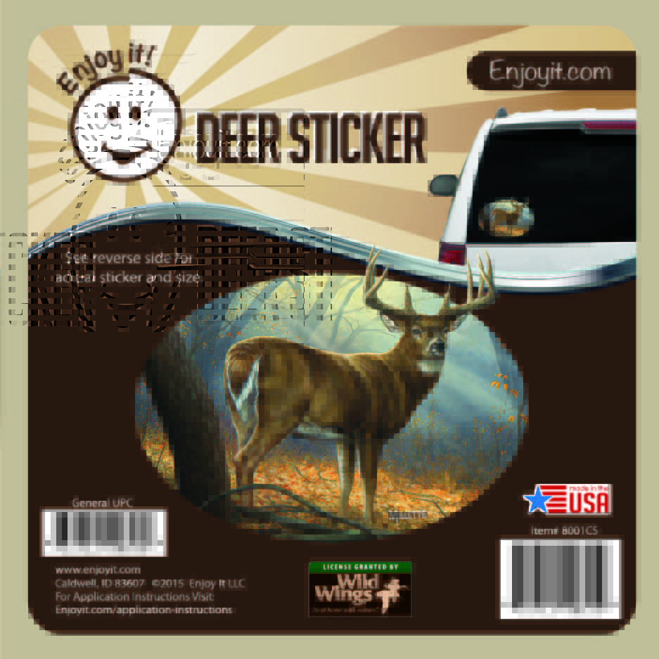 Whitetail Deer Full Scene Color Car Sticker Enjoy It