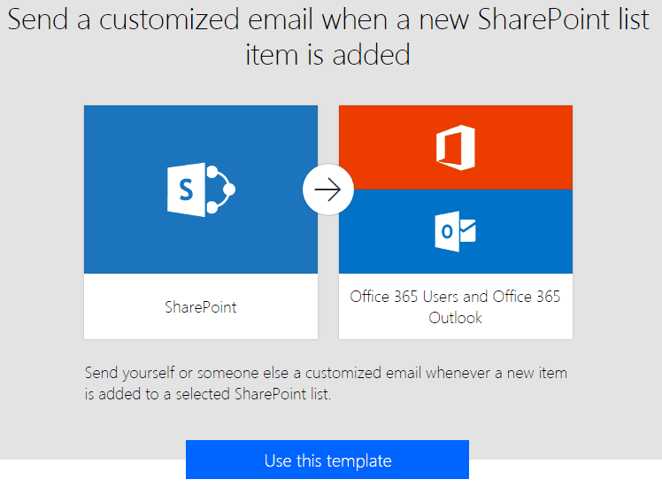 Microsoft Flow Examples Send a customized email when a new SharePoint