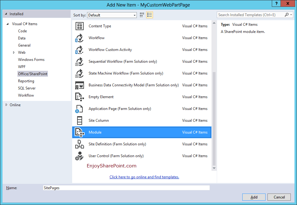 Create web part page using visual studio 2013 in SharePoint 2013