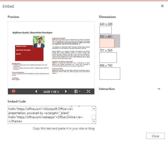 How to embed PowerPoint Slide in SharePoint Enjoy SharePoint
