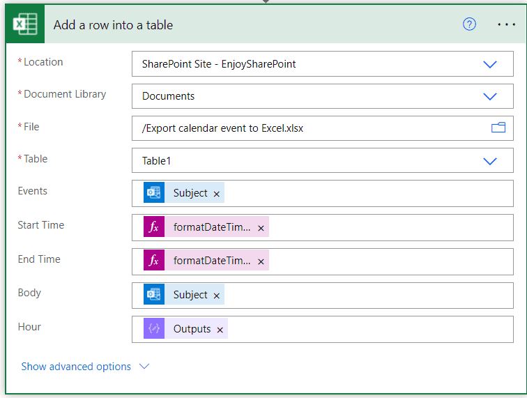 Power Automate Get Events into Excel + Create Calendar Events from
