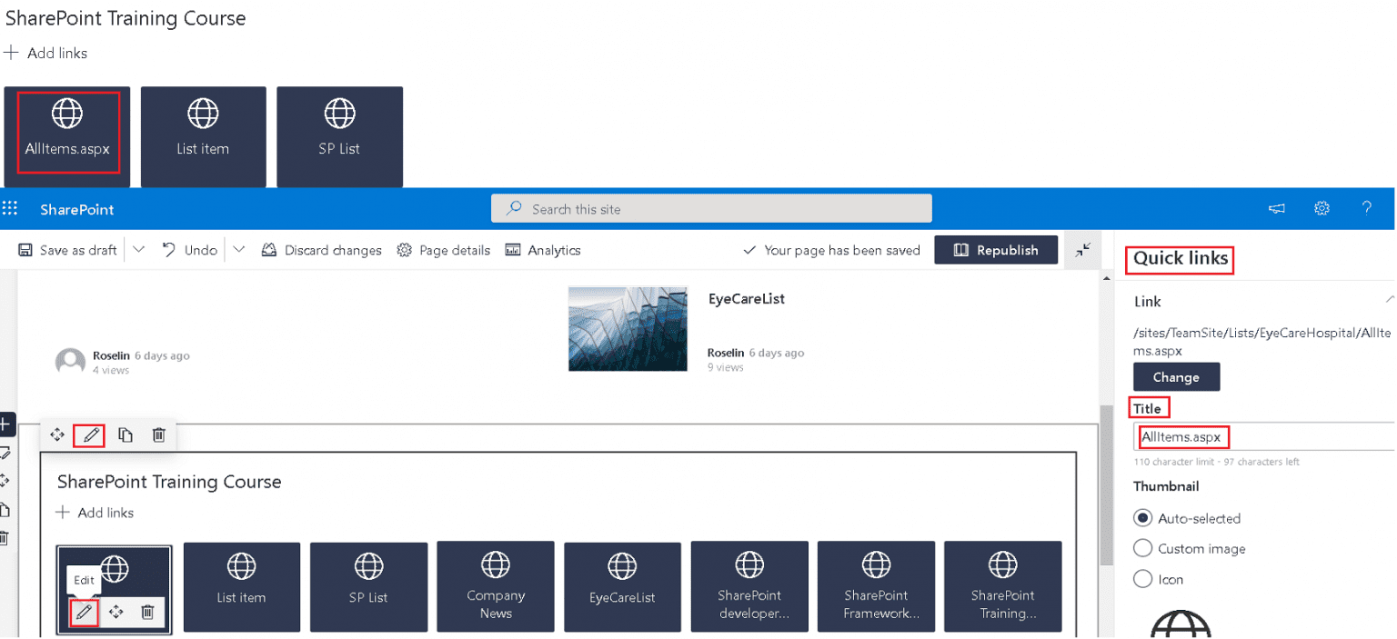 SharePoint Quick Links  Part Enjoy SharePoint
