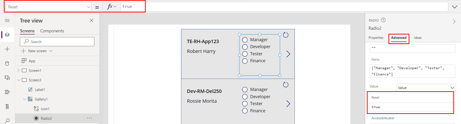 Power Apps Radio Button EnjoySharePoint