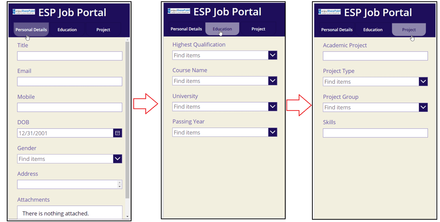 How to create multiple tabs form in Power Apps Enjoy SharePoint