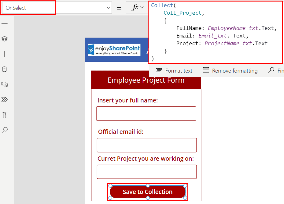 How to add text input to Power Apps collection? Enjoy SharePoint