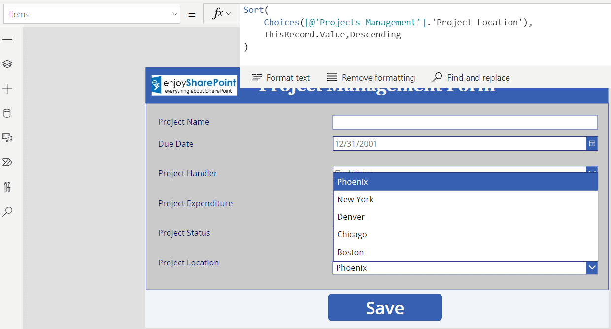 How to Sort a Power Apps Dropdown Control? Enjoy SharePoint