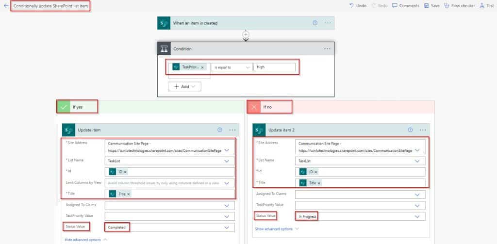 Conditionally Update SharePoint list items using Power Automate Enjoy
