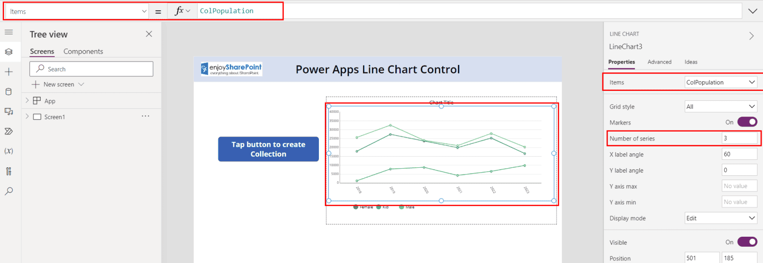Power Apps Line Chart How To Build It Enjoy SharePoint