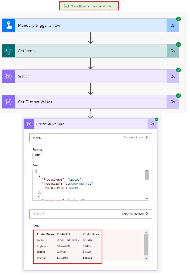 How to Get Distinct Values from SharePoint List using Power Automate