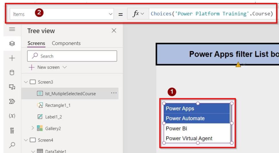 How to Filter List Box in Power Apps? Enjoy SharePoint