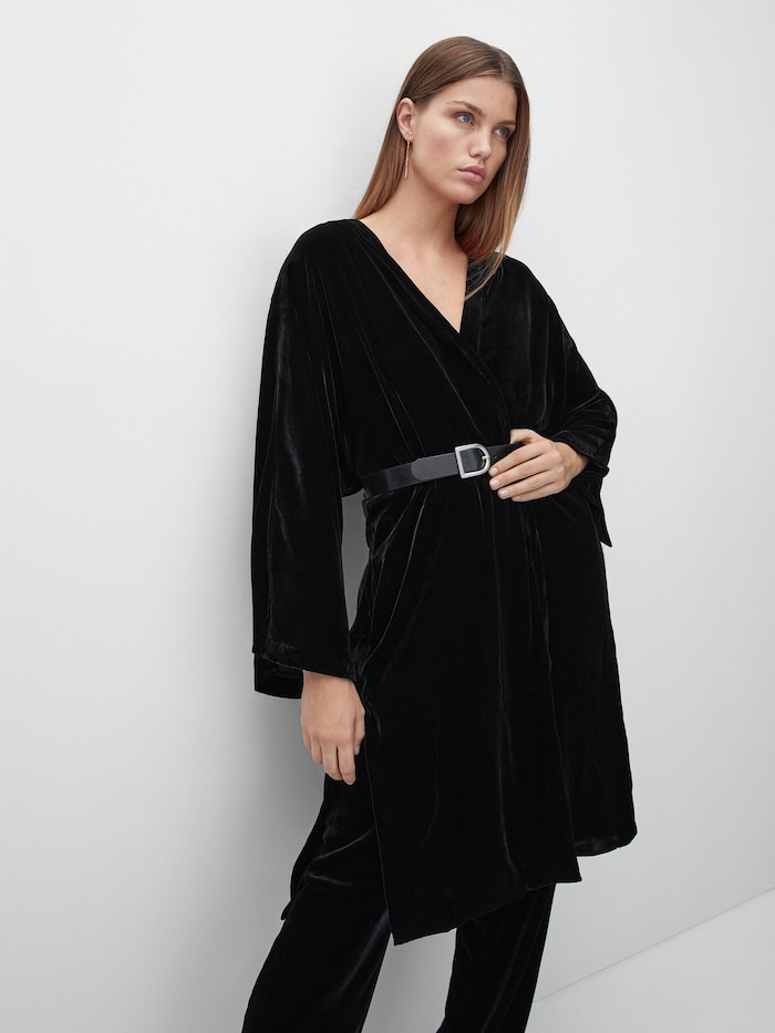 veste kimono velours