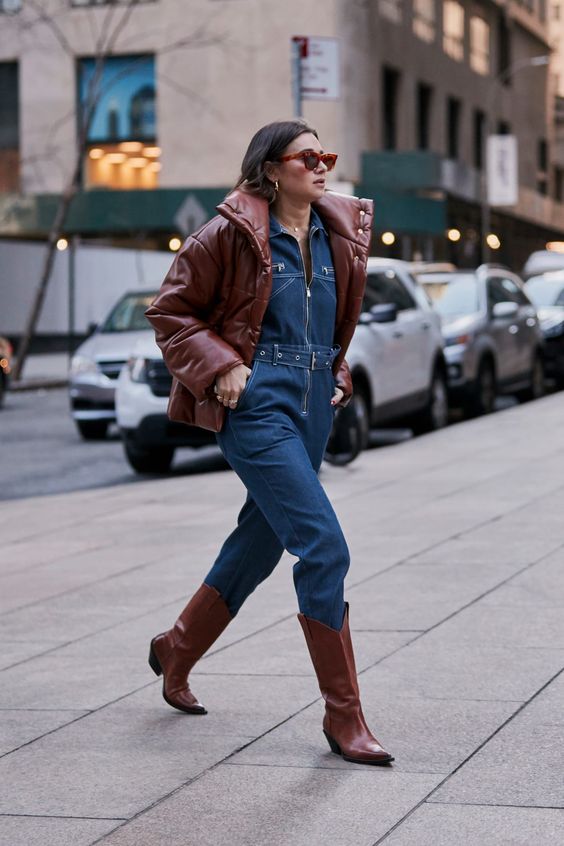 combipantalon en jean 