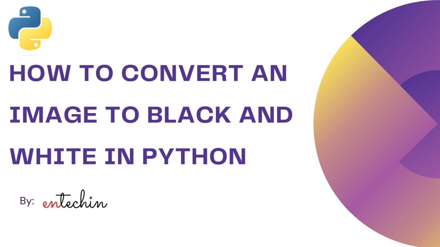 How to Convert an Image to Black and White in Python Entechin