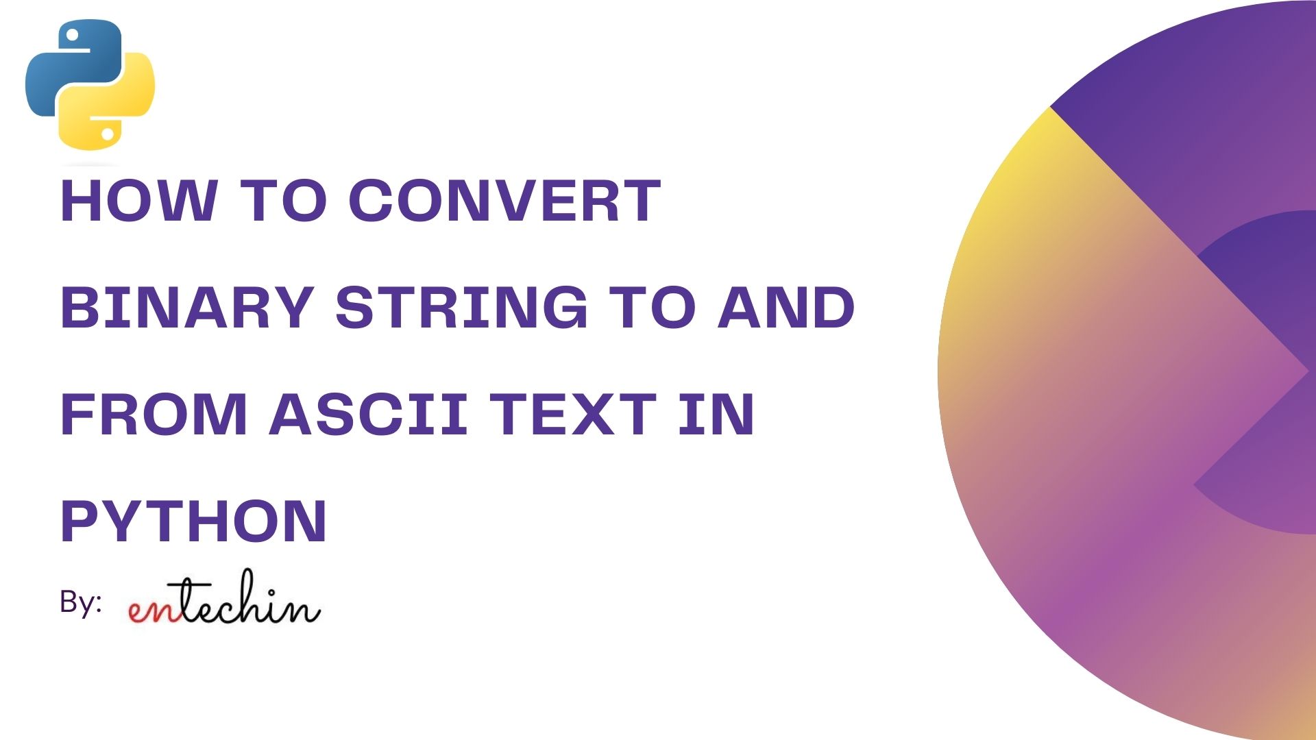 How to Convert Binary String to and from Ascii Text in Python