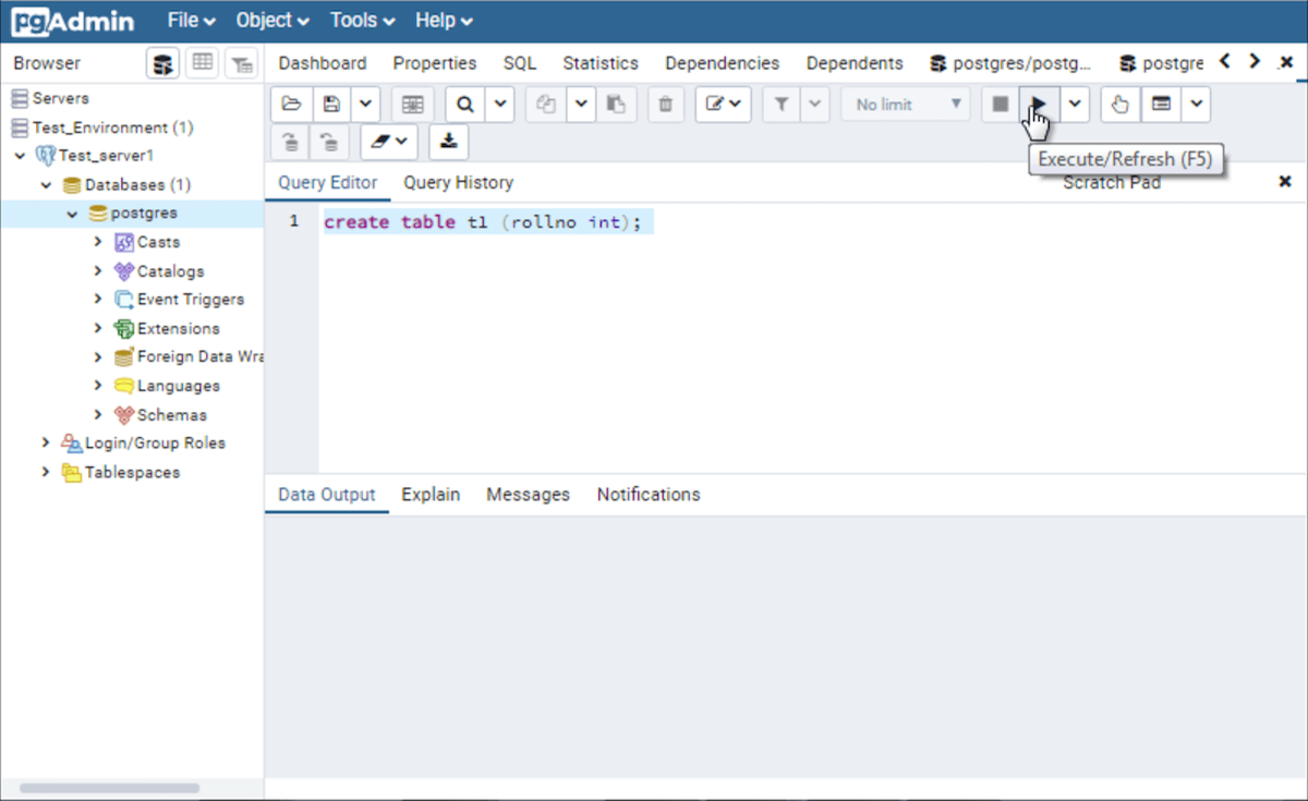 How to create server in postgresql using pgadmin 4 cachemzaer