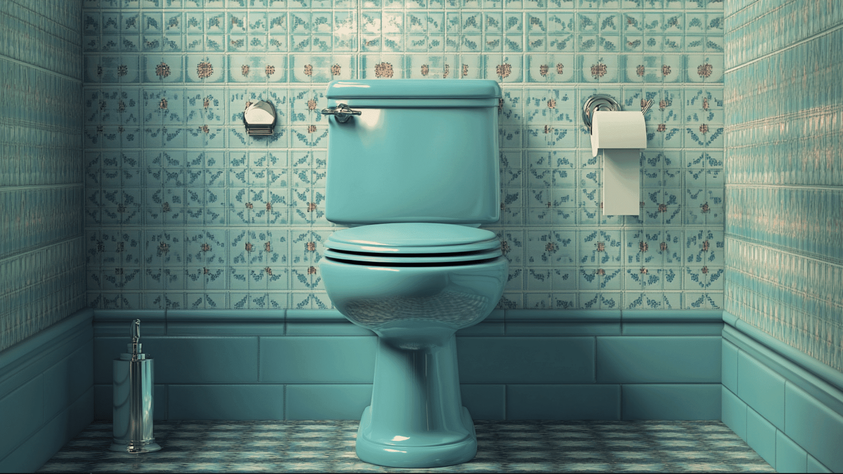 23 Retro Blue Bathroom Ideas To Try Enthralling Gumption