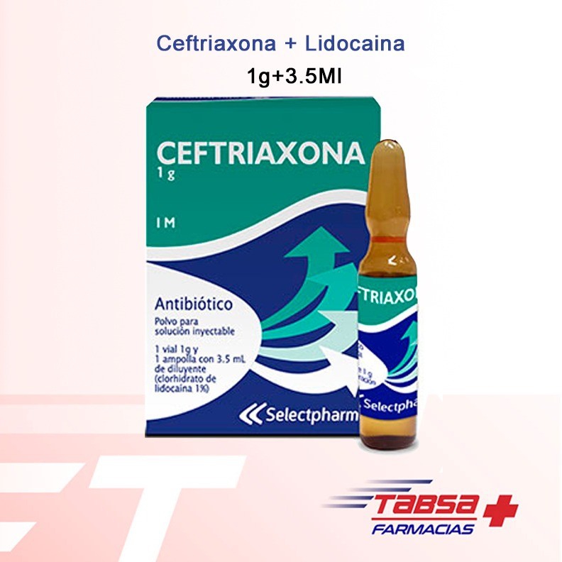 Tabsa Express MEDICAMENTOS CEFTRIAXONA+LIDOCAINA 1G+3.5ML SELECT (1