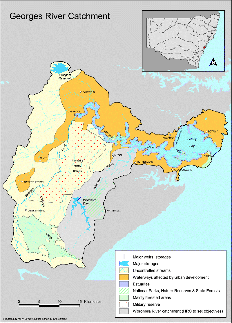 River catchment map