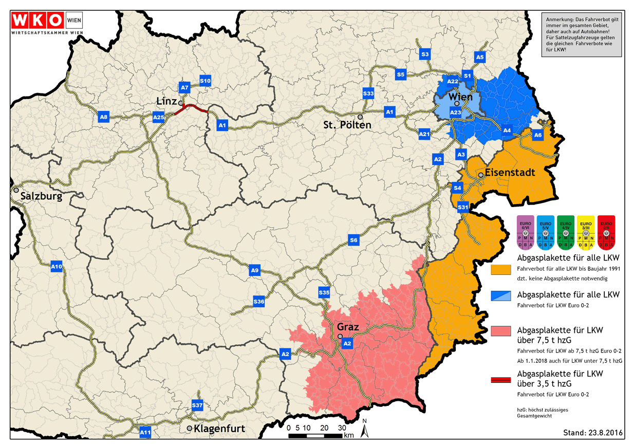 Austria Low Emission Zones Green Zones