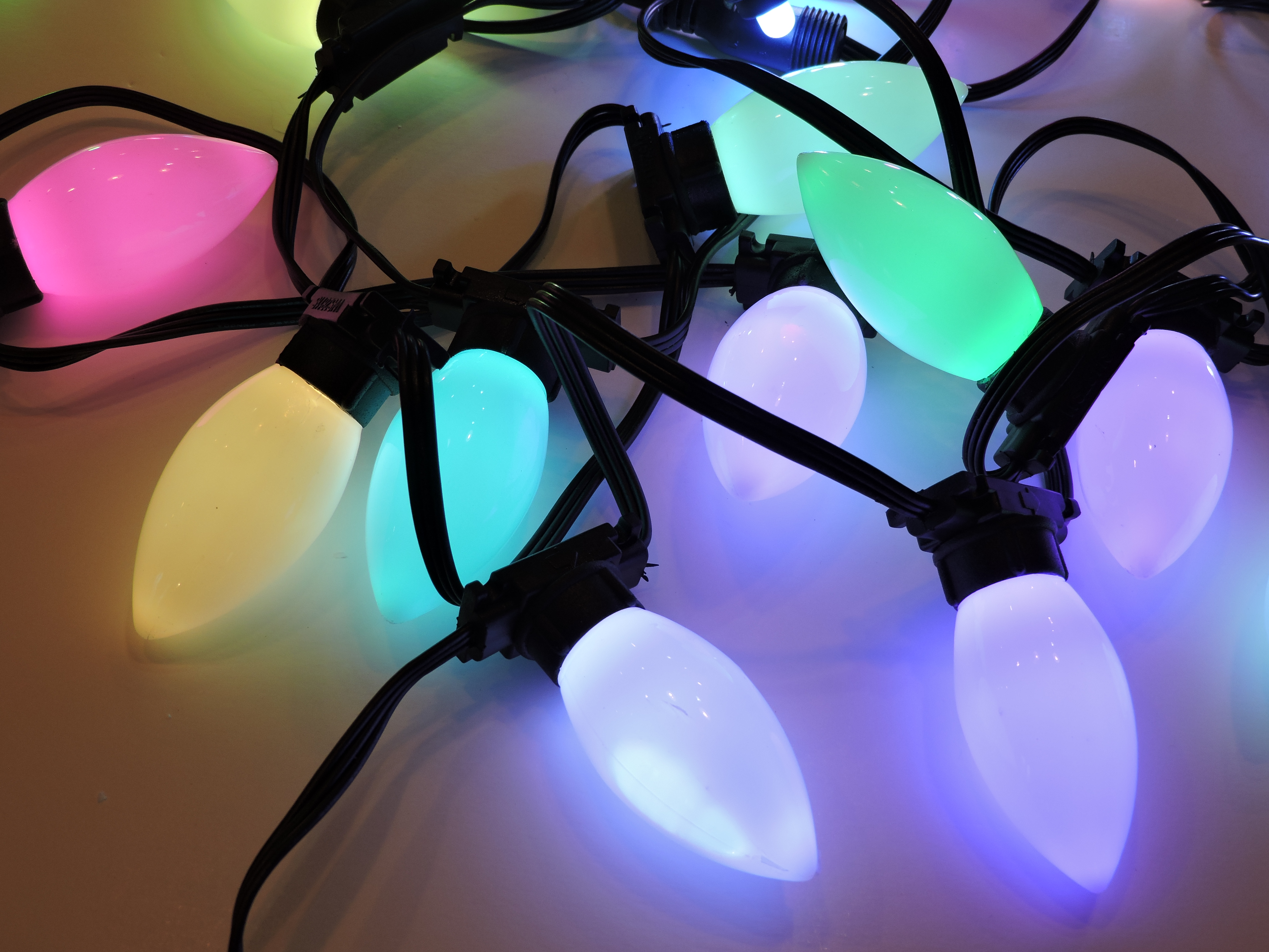 RGB C9 Opaque WS2811 Pixels 50 Count Black Wire