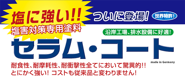 塩害対策塗料・防食塗料・排水槽塗料・セラム マイクロ・ファインバブル発生装置で排水処理をするなら「EVC」
