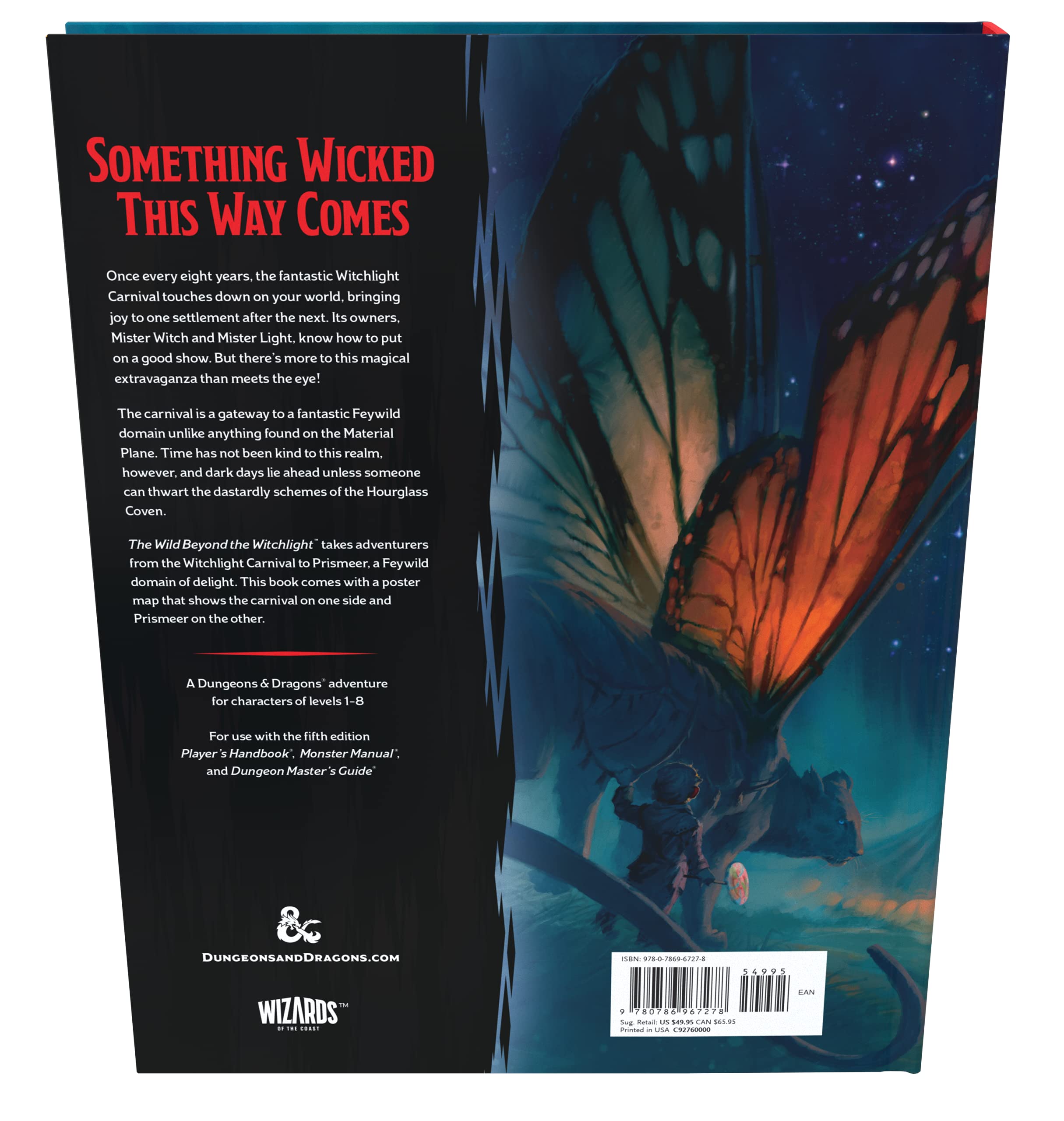 D&D 5E Check Out Wild Beyond the Witchlight's Back Cover & Text