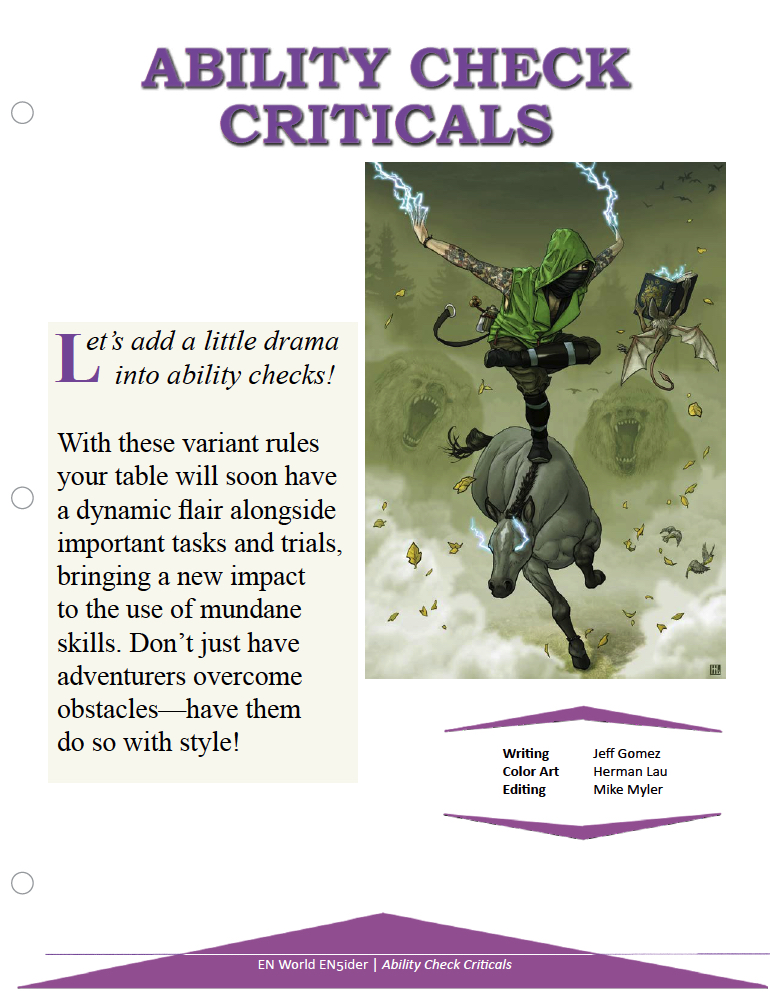 Ability Check Criticals EN World Tabletop RPG News & Reviews