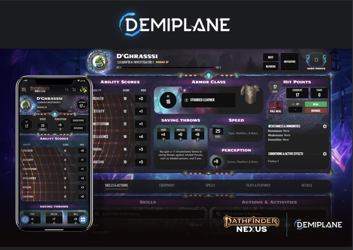 Pathfinder 2E Demiplane PF2 Character Tools Beta is live. EN World