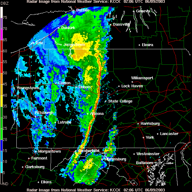 UBC ATSC 201 Meteorology of Storms Radar Storm Image Interpretation