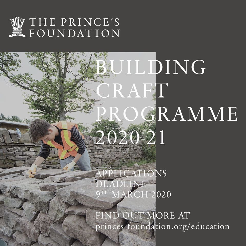 Abierta inscripción para el BUILDING CRAFT PROGRAM 202021 EOI