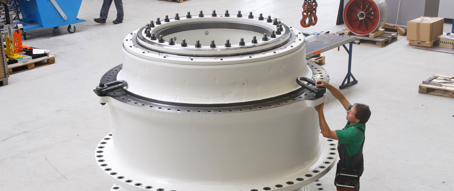 Main Bearing Unit für eine 3MW direkt getriebene Windkraftanlage