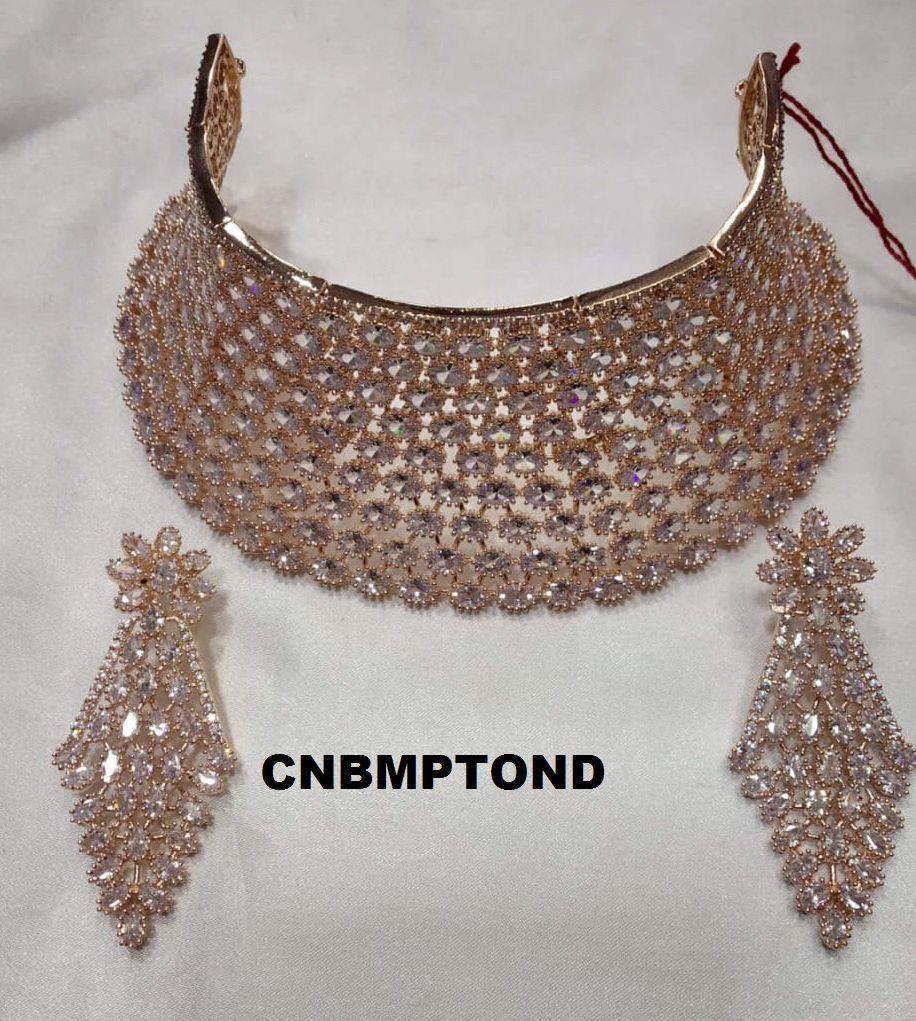 Bridal AD Jewellery Designs Artificial Necklace set Manufacturers and Wholesalers in India