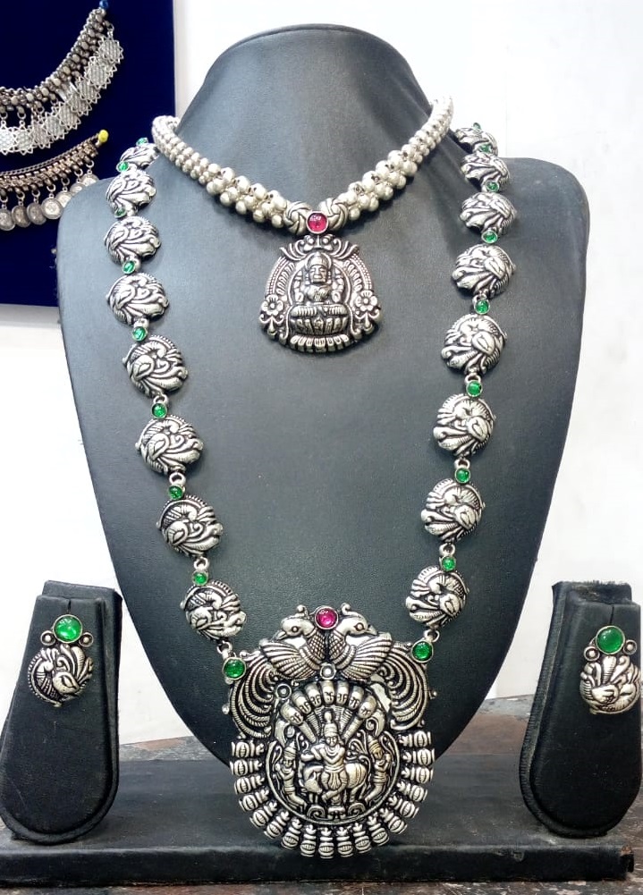 Oxidised Temple Necklace Oxidised Jewelry Manufacturers, Suppliers