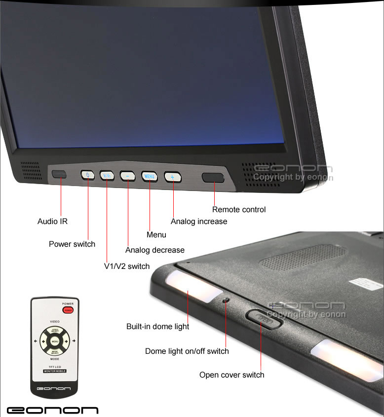 Eonon E0618 Car Monitors Car Flip Down Monitor