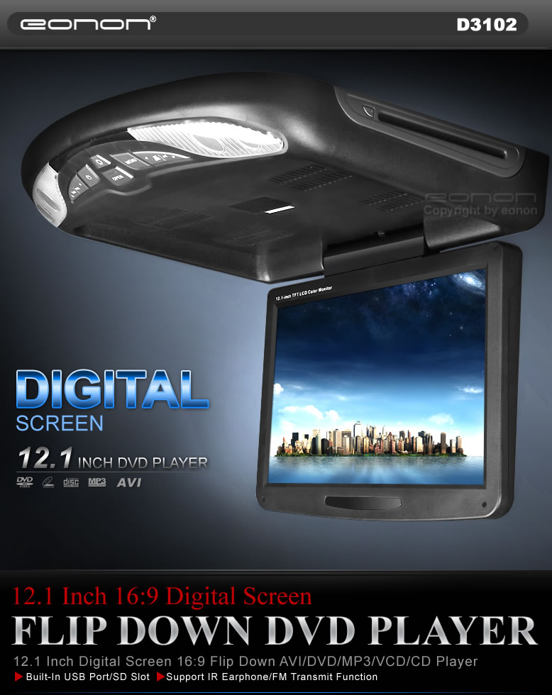 Eonon D3102 Car Monitors Car Flip Down Monitor