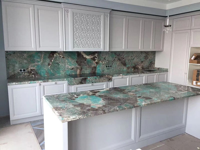 Amazonite Quartzite Kitchen Countertops Slabs Tiles Price Eonyx Factory