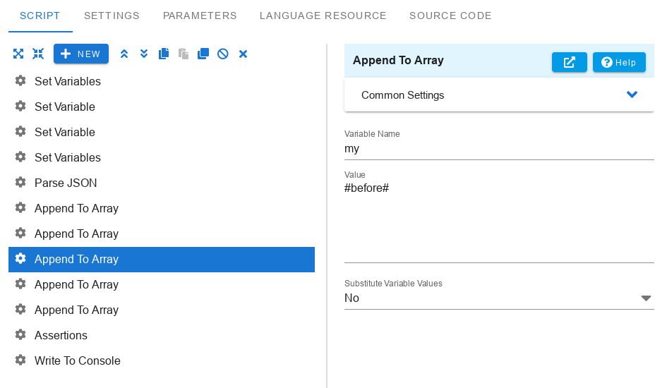 Append item to array