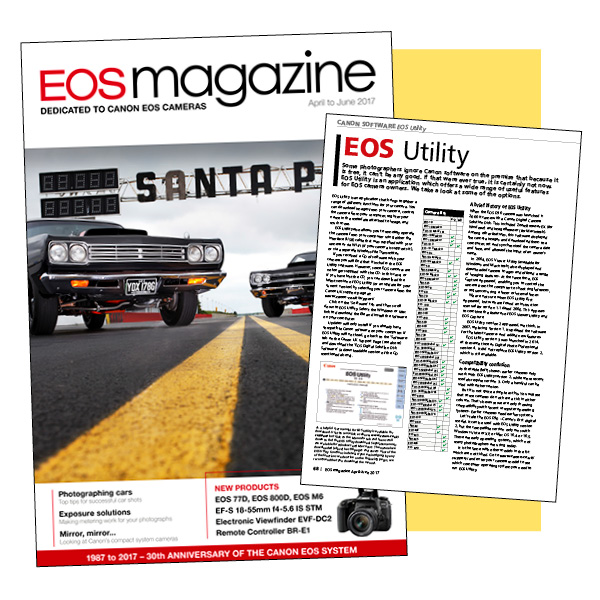 Shooting remotely with Canon EOS Utility software