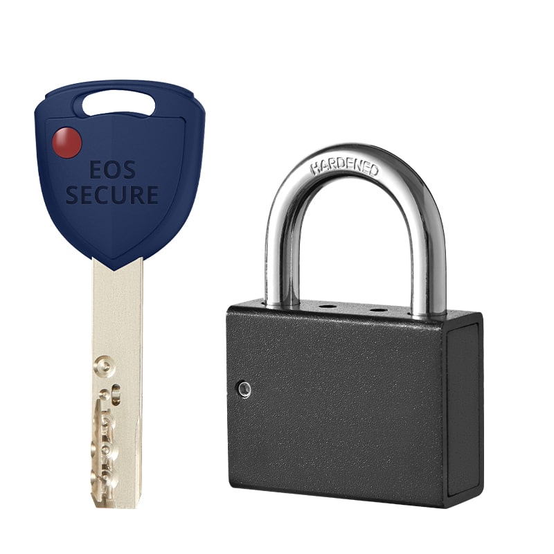 Security Hardened Steel Padlock Lock with Security Lock Cylinder EOS