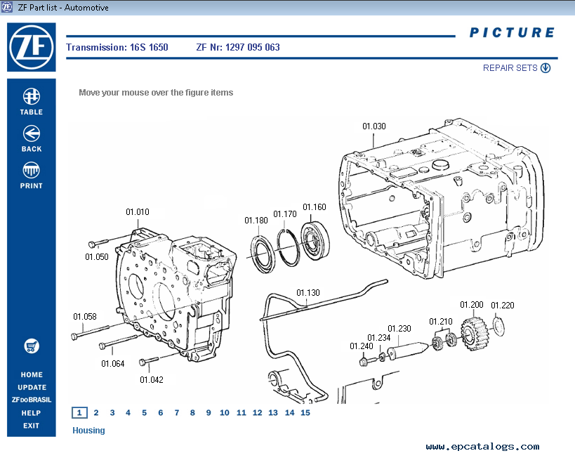 ZF Part List Automotive 2013 Spare Parts Catalog Download
