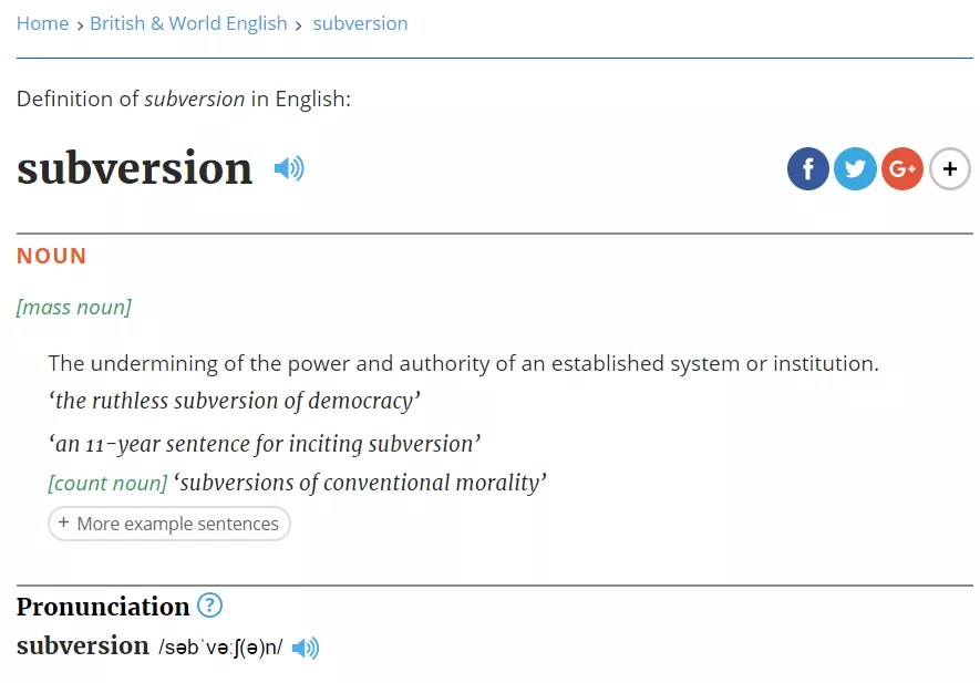 Subversive Definition