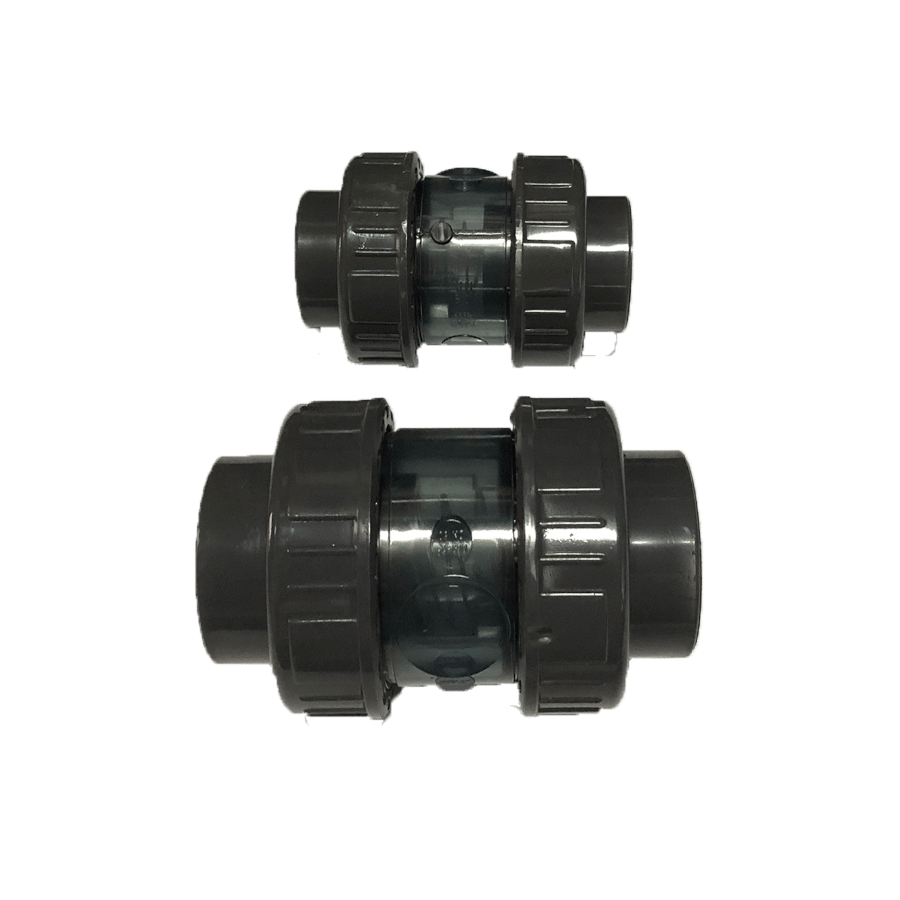 EFFAST PVCU Transparent Spring Check Valve Pool Connect